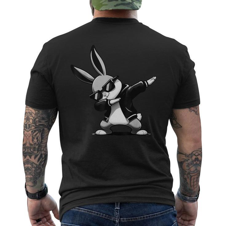 Boy Kid Easter Day Dabbing Bunny Rabbit Hip Hop Easter Baket Men's T-shirt Back Print