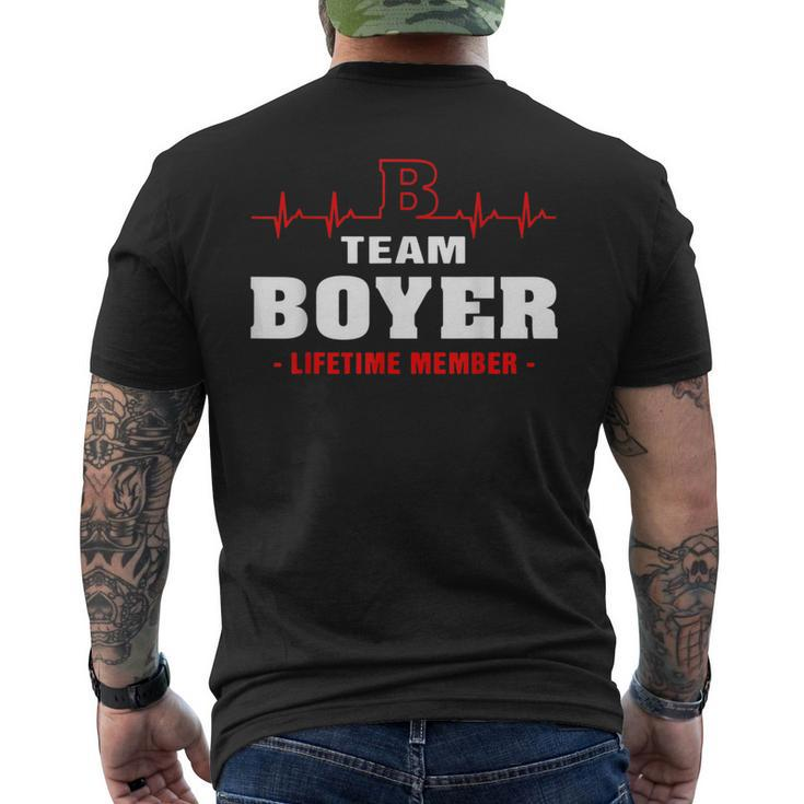 Boyer Surname Family Name Team Boyer Lifetime Member Men's T-shirt Back Print