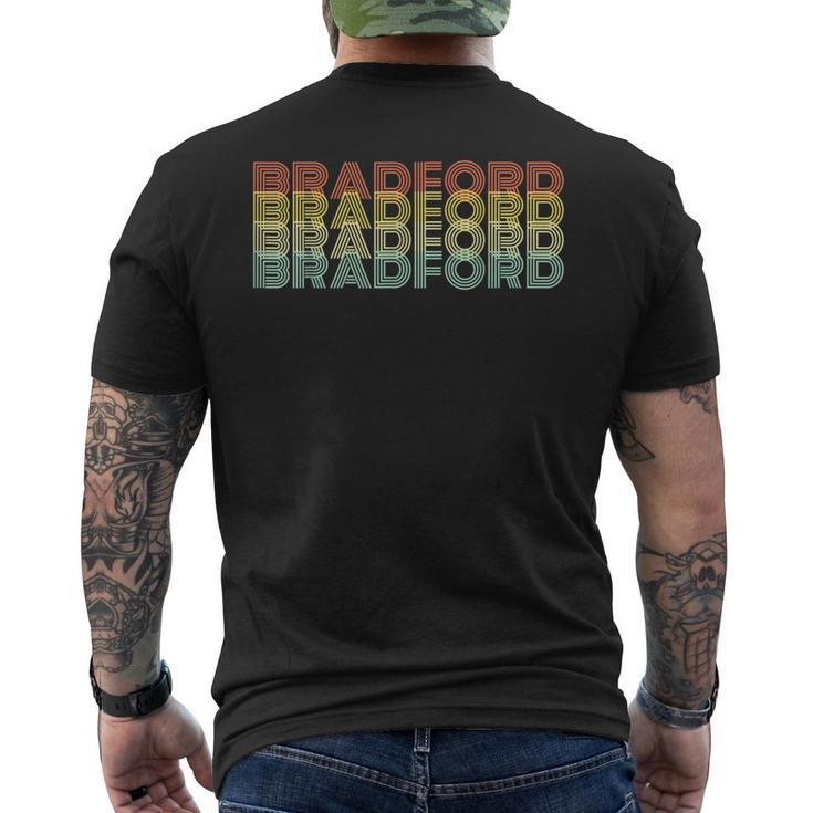 Bradford Retro Home Vintage City Hometown Men's T-shirt Back Print