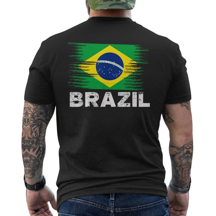 Brazil Brazilian Flag Sports Soccer Football Men's T-shirt Back Print