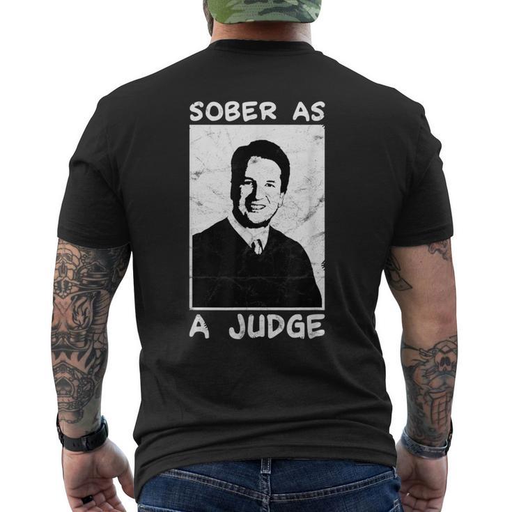 Brett Kavanaugh Sober As A Judge Men's T-shirt Back Print