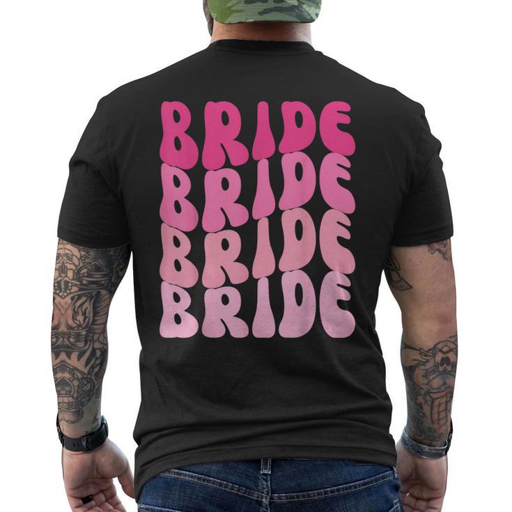 Bride I Do Crew Retro Bachelorette Party Bride Bridesmaids Men's T-shirt Back Print