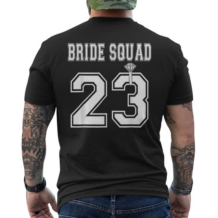 Bride Squad 2023 Bridal Party Bachelorette Team Group Shower Men's T-shirt Back Print