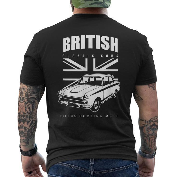 British Classic Car Lotus Cortina Mark 1 Men's T-shirt Back Print