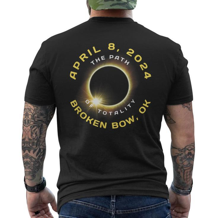 Broken Bow Oklahoma Solar Eclipse Totality April 8 2024 Men's T-shirt Back Print