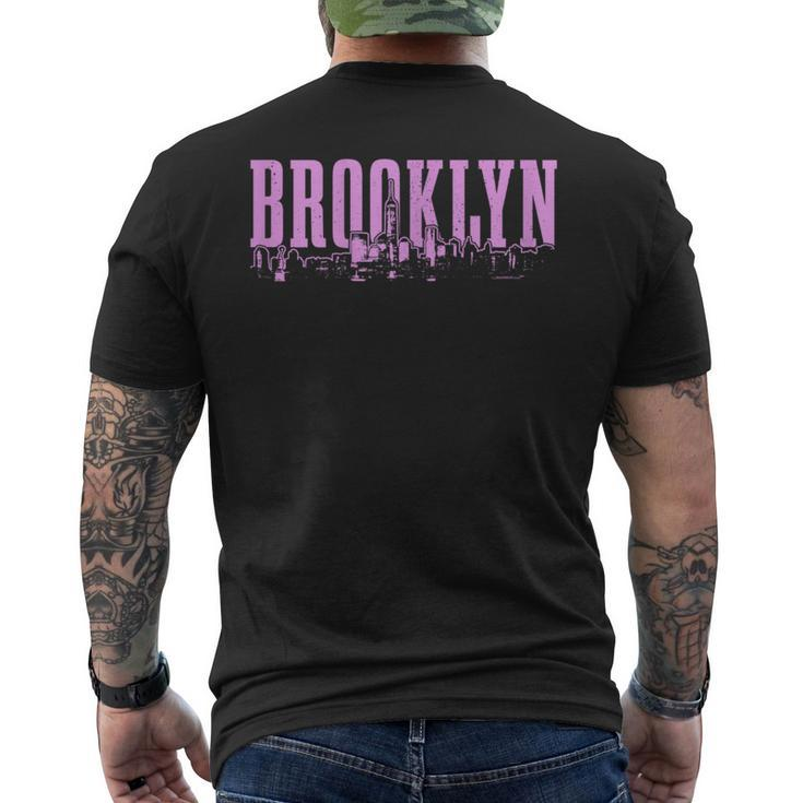 Brooklyn New York City Skyline Nyc Vintage Ny Men's T-shirt Back Print