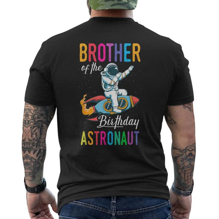 Brother Of The Birthday Astronaut Space Bday Party Men's T-shirt Back Print