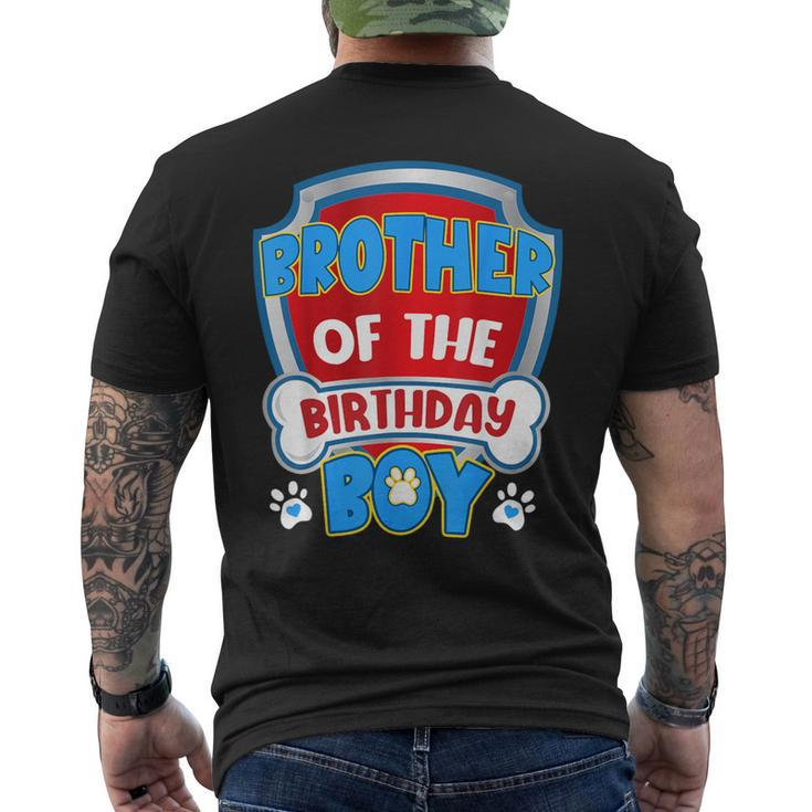 Brother Of The Birthday Boy Dog Paw Family Matching Men's T-shirt Back Print