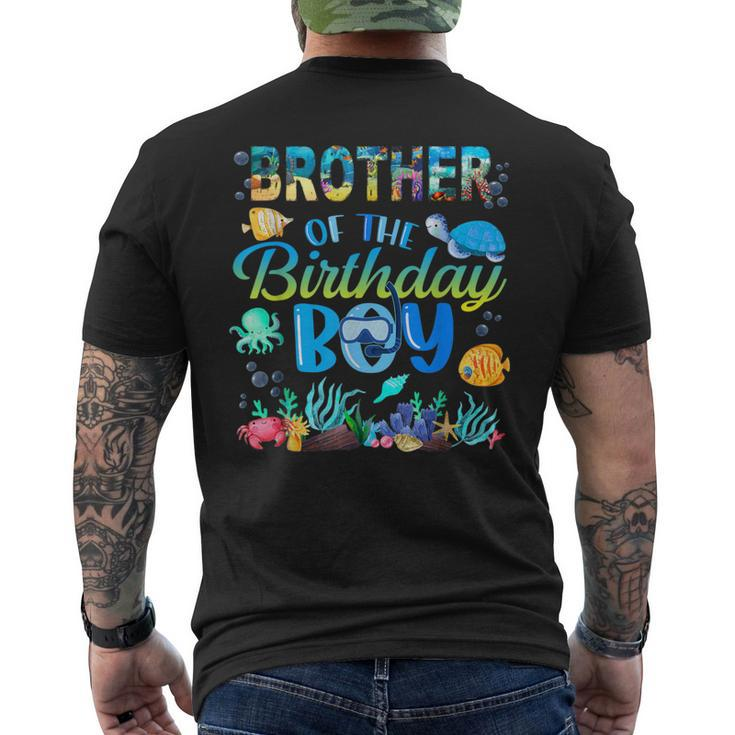Brother Of The Birthday Boy Sea Fish Ocean Animals Aquarium Men's T-shirt Back Print