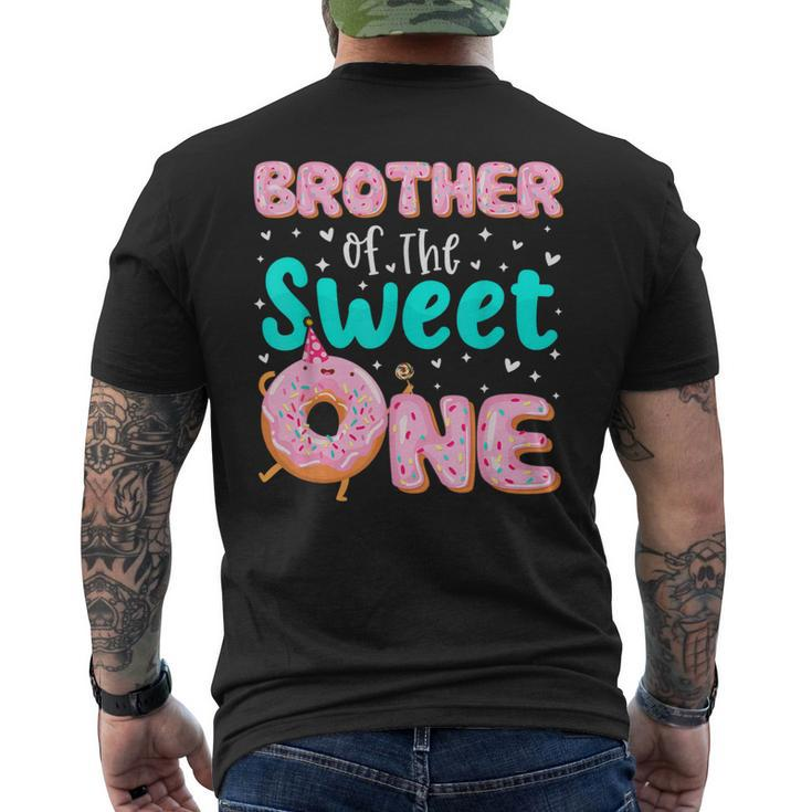 Brother Of The Sweet One 1St Birthday Donut Theme Family Men's T-shirt Back Print
