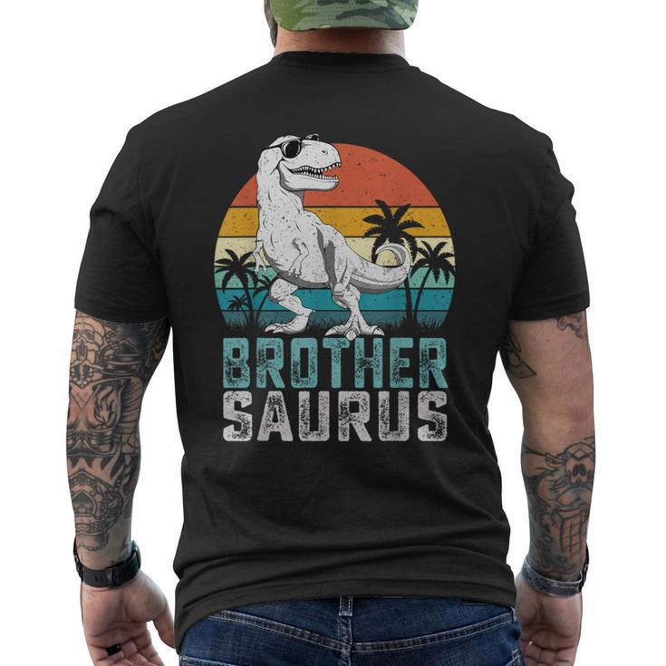 Brothersaurus T Rex Dinosaur Brother Saurus Family Matching Men's T-shirt Back Print