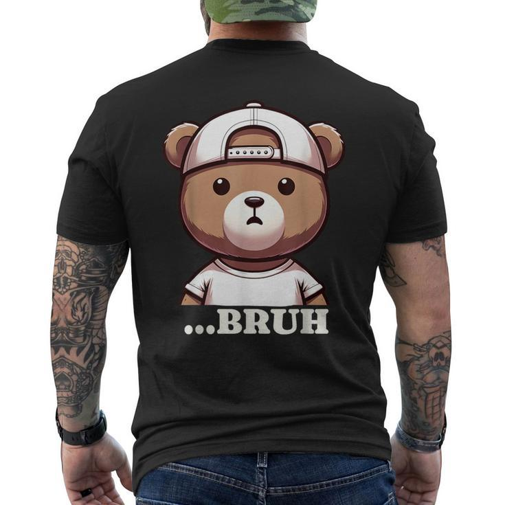 Bruh Meme Hip Hop Teddy Bear Boys Ns Nager Men's T-shirt Back Print