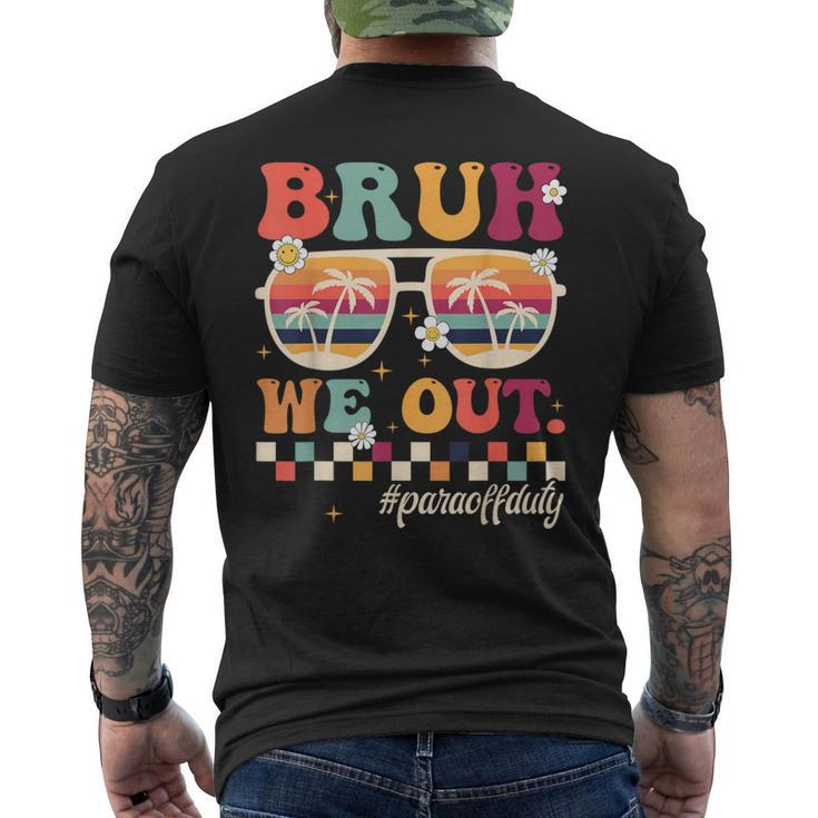 Bruh We Out Para Off Duty Retro Beach Sunglasses Men's T-shirt Back Print