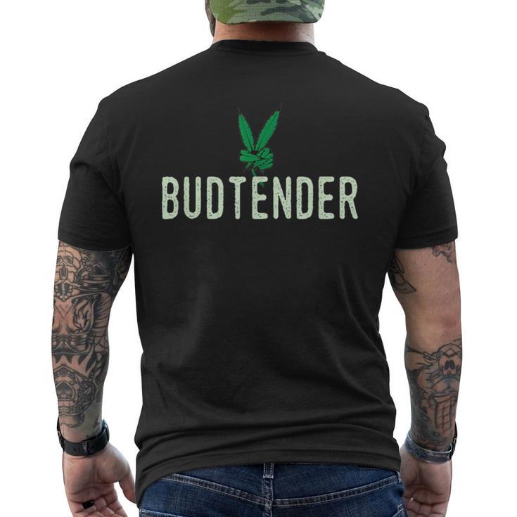 Budtender Dispensary Gear Hemp Farmer Men's T-shirt Back Print