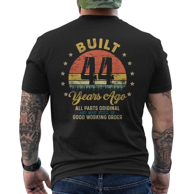 Built 44 Years Ago All Parts Original 44Th Birthday Men's T-shirt Back Print