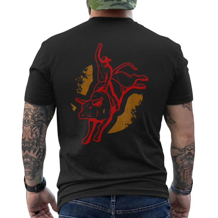 Bull Riding Rodeo Country Ranch Cowboy Bull Rider Men's T-shirt Back Print