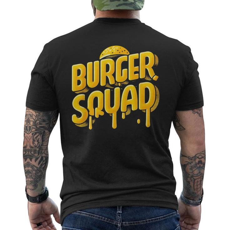 Burger Squad Lover Fast Food Vintage Men's T-shirt Back Print