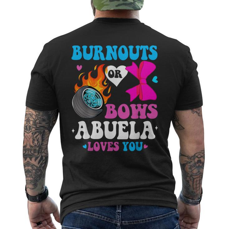 Burnouts Or Bows Abuela Loves You Gender Reveal Men's T-shirt Back Print