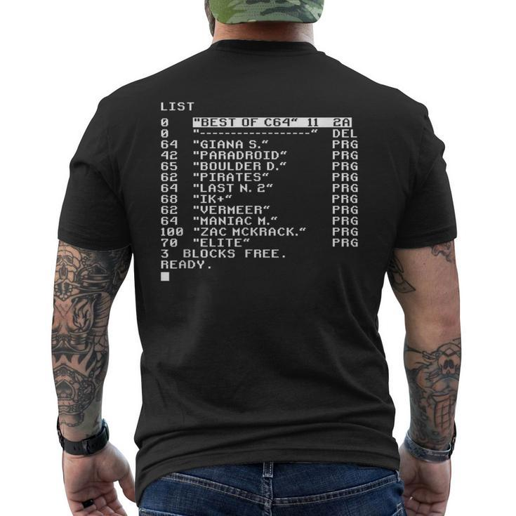 C64 Games Retro Gaming Console Video Games Nerd T-Shirt mit Rückendruck