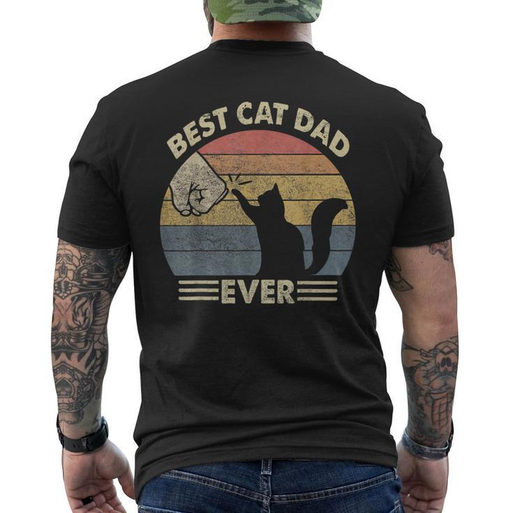 Ca Best Cat Dad Ever Daddy For Fathers Day Men's T-shirt Back Print