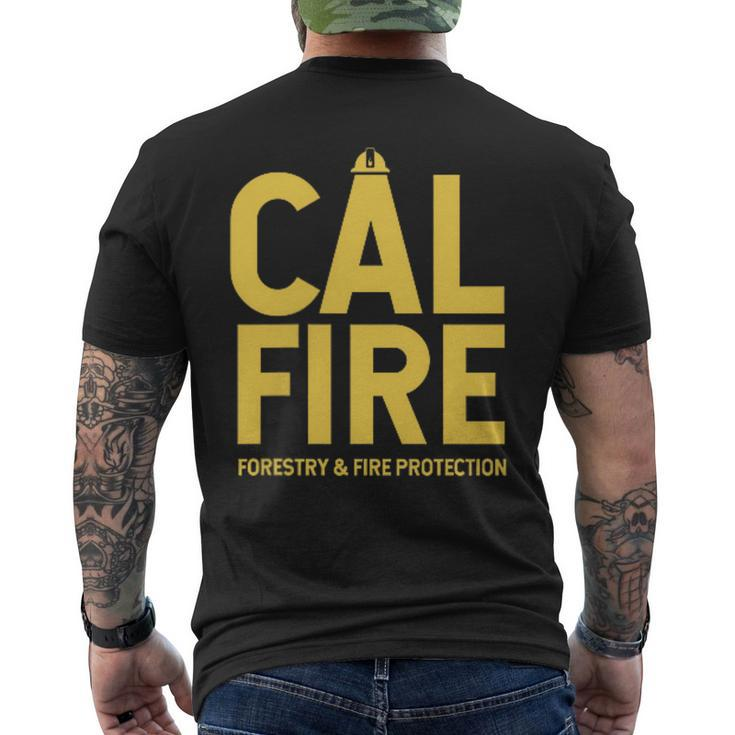 Cal-Fire Forestry Fire Protection Firefighter Men's T-shirt Back Print