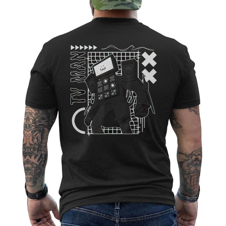 Cameraman Speakerman Tvman Video Game Men's T-shirt Back Print