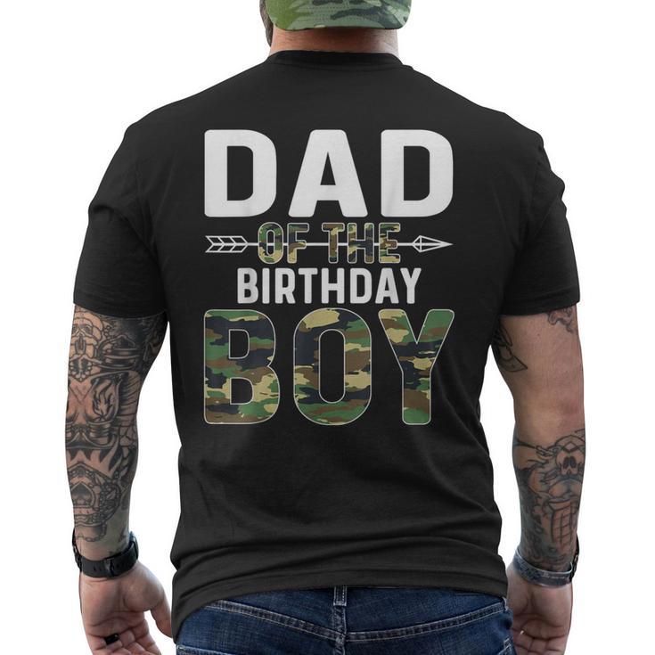 Camouflage Dad Of The Birthday Boy Men's T-shirt Back Print