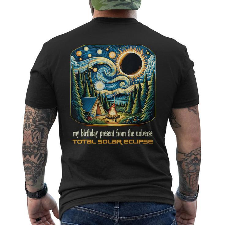 Camping Solar Eclipse My Birthday Present From The Universe Men's T-shirt Back Print