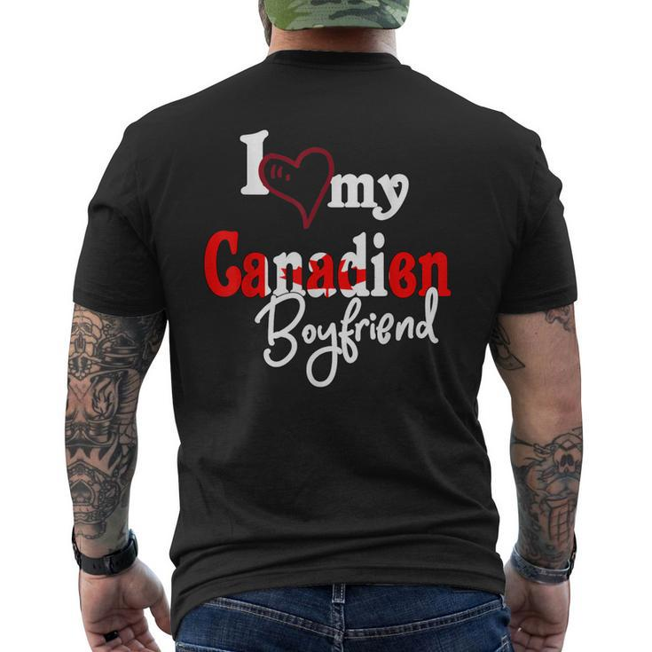 Canada I Love Canadien Boyfriend Couple Matching Men's T-shirt Back Print