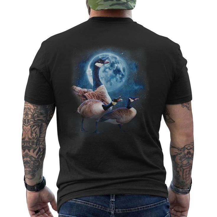 Canadian Goose Howling At The Moon Silly Goose Men's T-shirt Back Print
