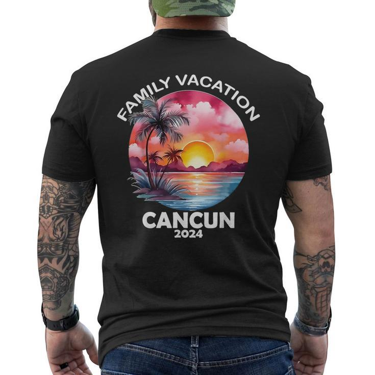 Cancun 2024 Family Vacation Trip Matching Group Men's T-shirt Back Print