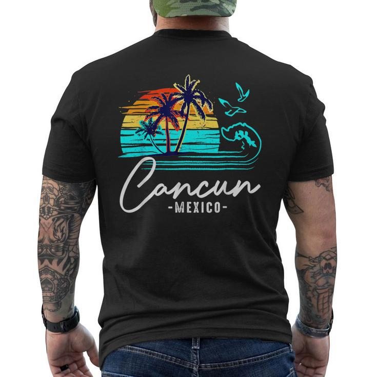 Cancun Souvenir 2023 Mexico Vacation Matching Family Group Men's T-shirt Back Print