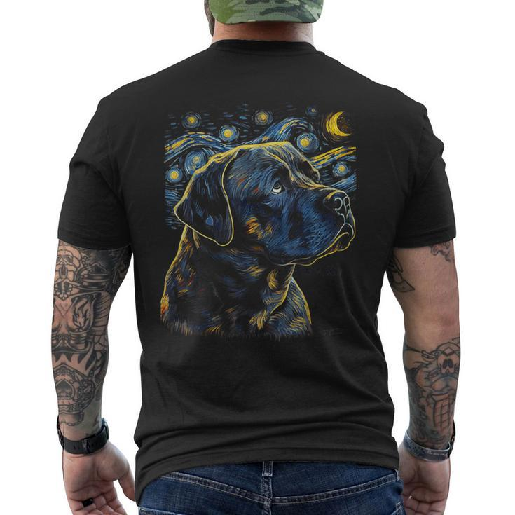 Cane Corso Dog Starry Night Dogs Lover Graphic Men's T-shirt Back Print