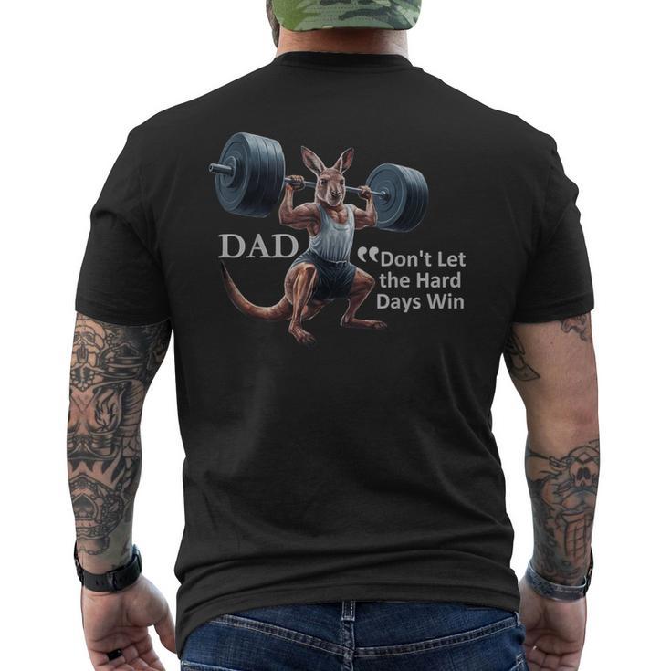 Captain Kangaroo Dad Hat Fitness Dad Hat Strength Daddy Men's T-shirt Back Print