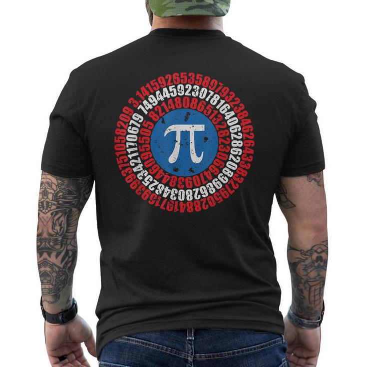 Captain Pi Superhero Pi Day & Math Lover Men's T-shirt Back Print