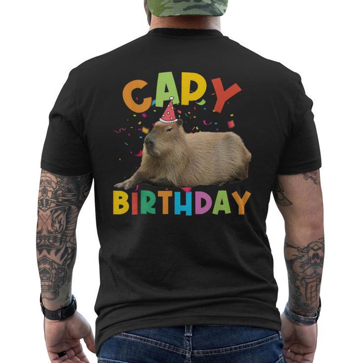 Capy Birthday Capybara Animals Boys Girls Birthday Men's T-shirt Back Print