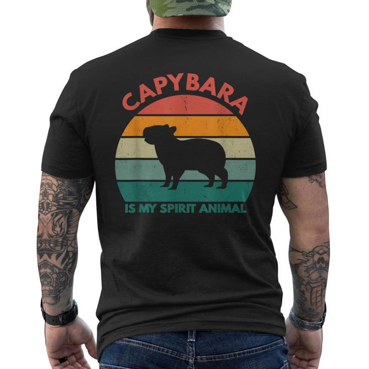 Capybara Is My Spirit Animal Inspirational Pet Lover Mens Back Print T-shirt