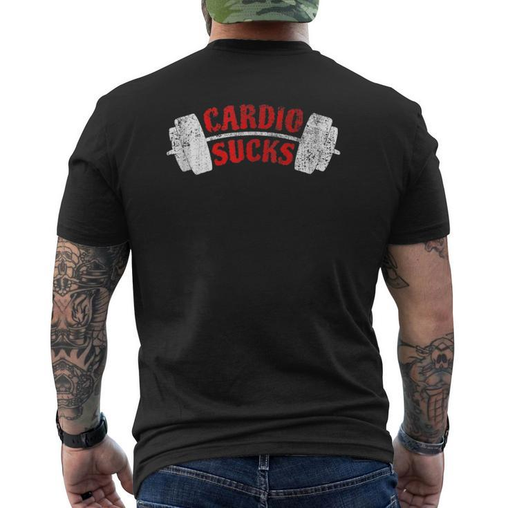 Cardio Sucks At The Gym Mens Back Print T-shirt