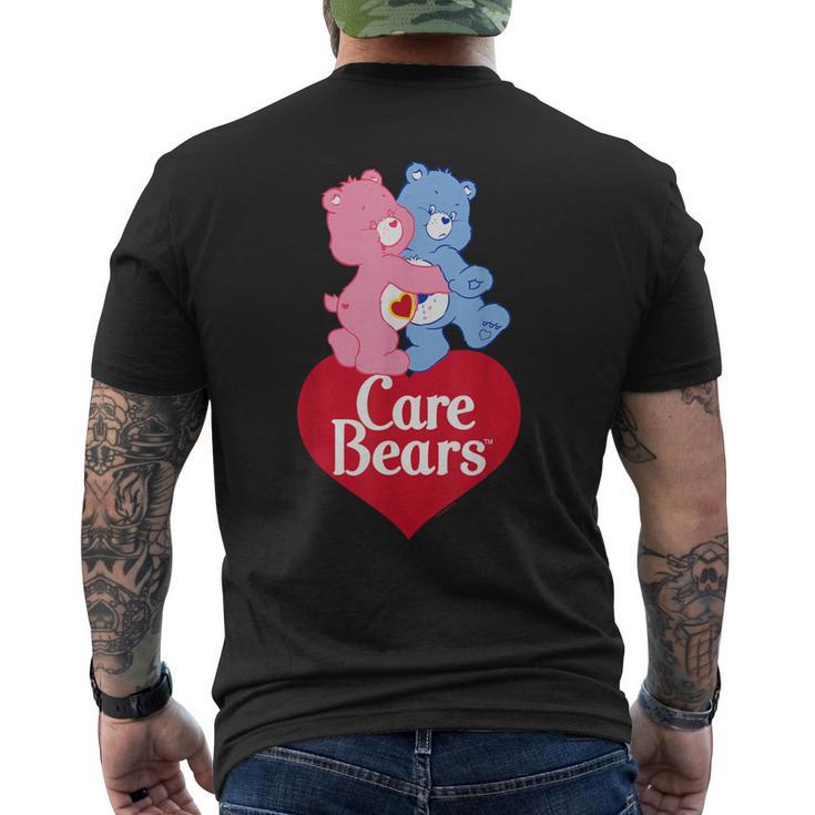 Care Bears Love-A-Lot Bear & Grumpy Valentine Hug Logo Men's T-shirt Back Print