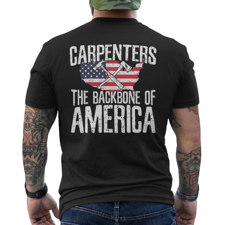 Carpenter Backbone Of America Flag Vintage Men's T-shirt Back Print