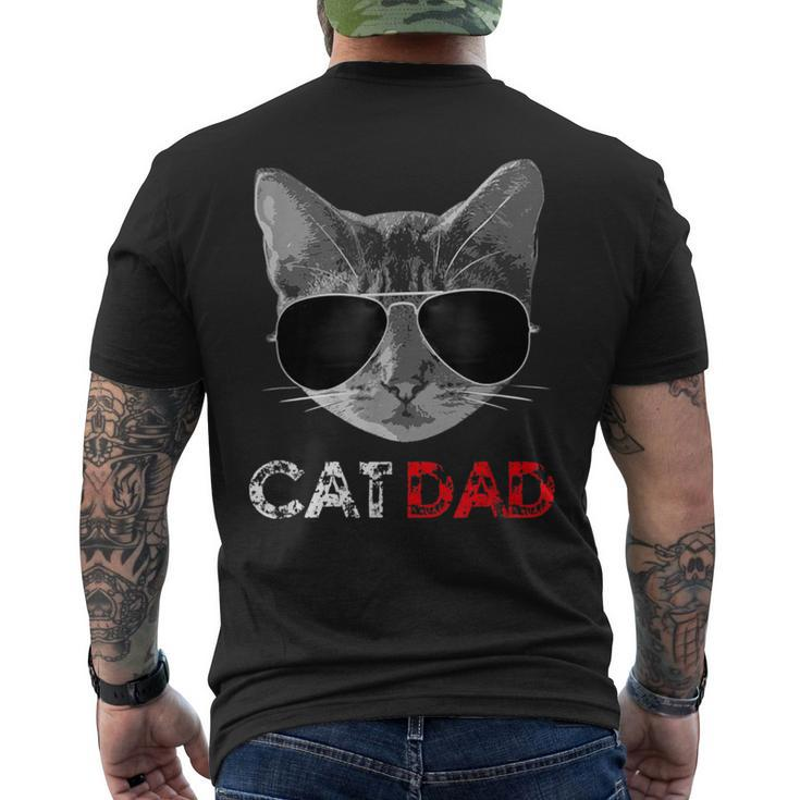 Cat Dad Father's Day For Cat Lovers Men's T-shirt Back Print