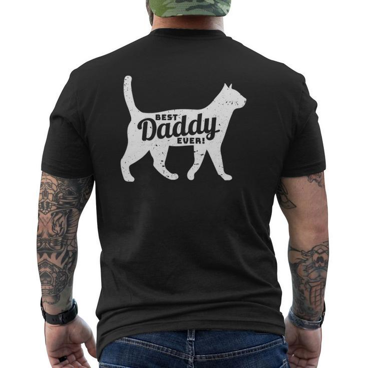 Cat Daddy Dad Pet Lover Fathers Day Men Tee Mens Back Print T-shirt