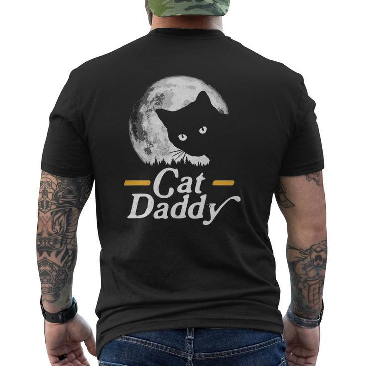 Cat Daddy Vintage Eighties Style Cat Retro Full Moon Mens Back Print T-shirt