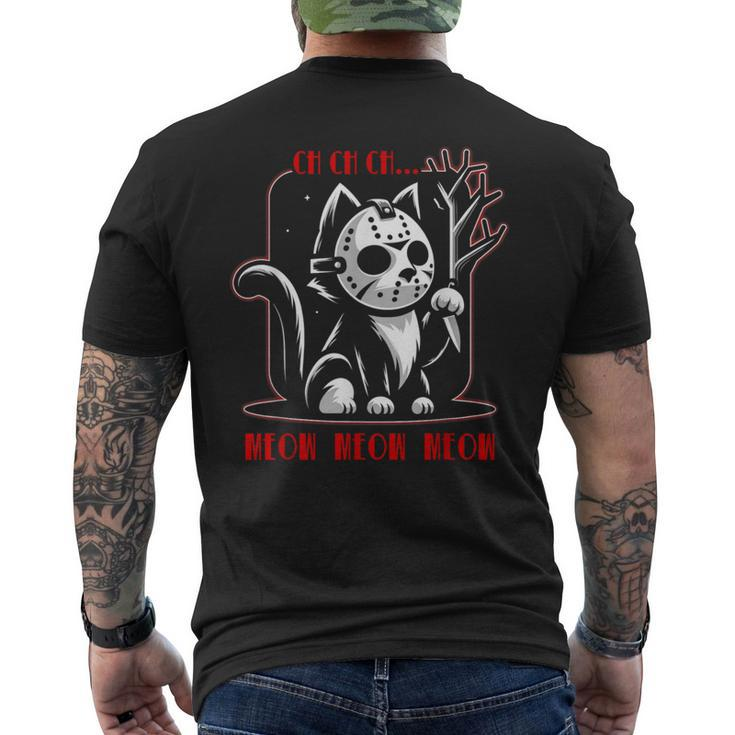 Graphic Cat Animal Horror Movie Cute Kitten Meow Men's T-shirt Back Print