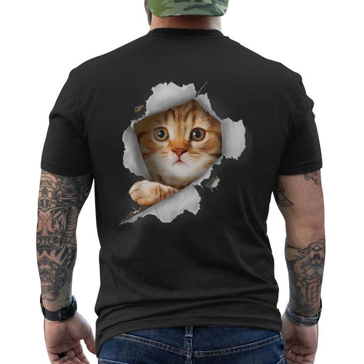 Cat Lover Kitten Lover Cute Cat Cat Owner Cat Men's T-shirt Back Print
