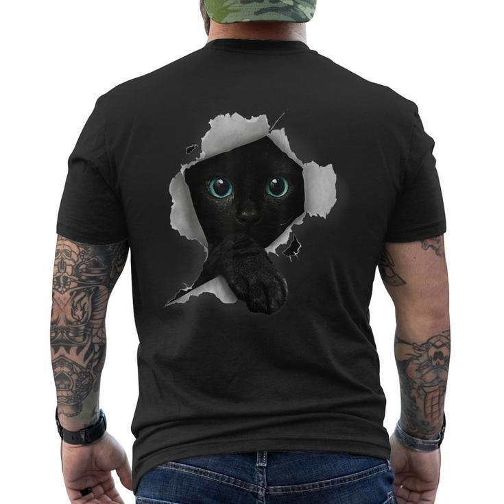 Cat Lover Cat Owner Black Cat Kitten Cat Men's T-shirt Back Print