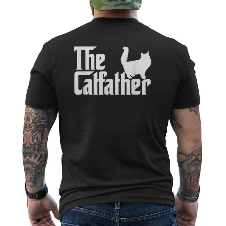The Catfather Cat Dad For Men Cat Lover Mens Back Print T-shirt