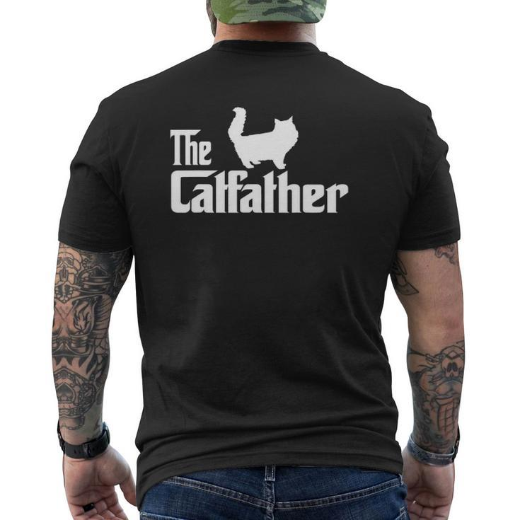 The Catfather Persian Cat Lover Father Cat Dad Mens Back Print T-shirt