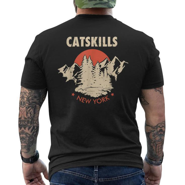 Catskills New York Ny Hiking MountainsMen's T-shirt Back Print