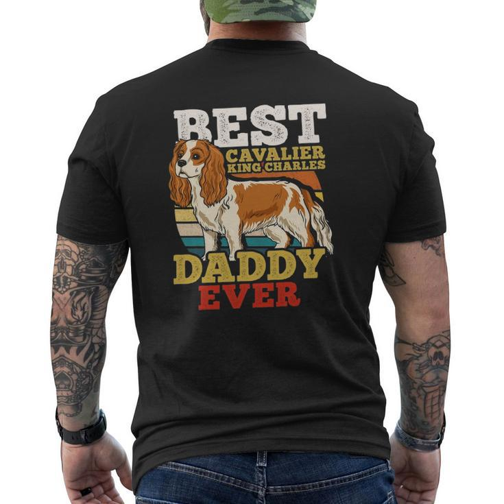 Cavalier King Charles Dad Retro Mens Back Print T-shirt